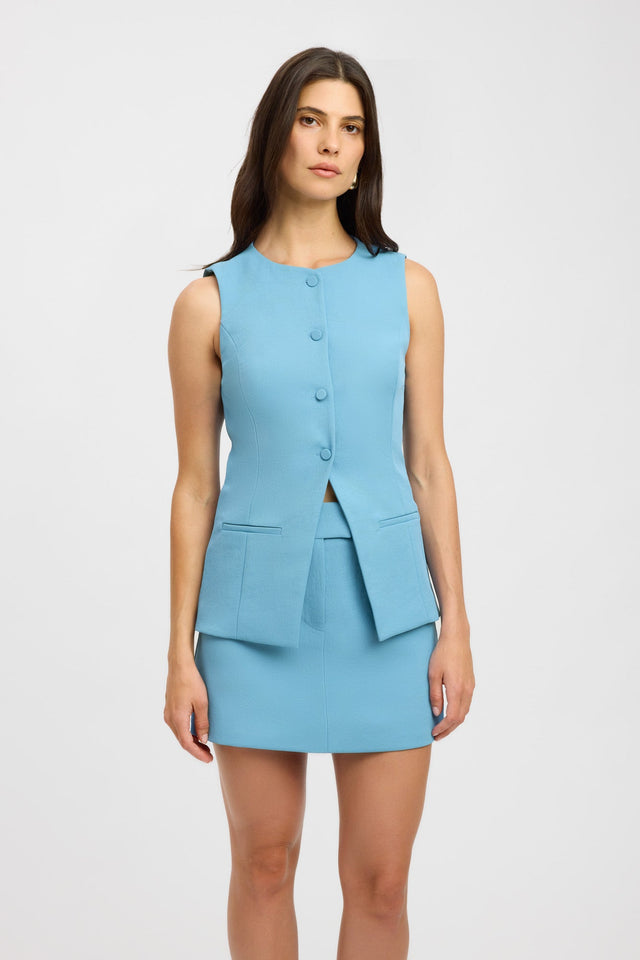 product Ariel Crew Vest Kookai Fitted Highneck Sleeveless Womens-Blouse 