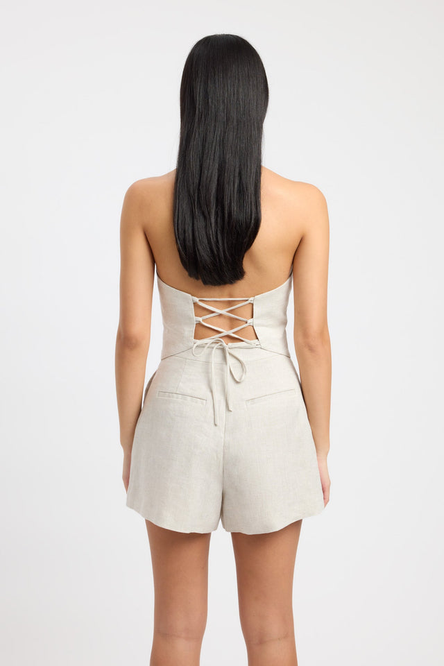 back Tahiti Vest Top Kookai Fitted Plungeneck Sleeveless Womens-Blouse 
