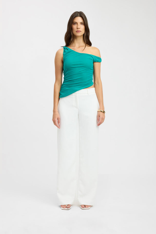 product Bolt Twist Top Kookai Fitted Asymmetry Sleeveless Womens-Blouse 