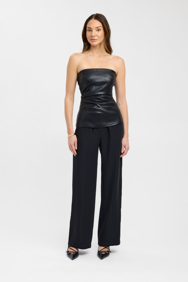 side Phoenix Rouched Top Kookai Fitted Straight Sleeveless Womens-Blouse 