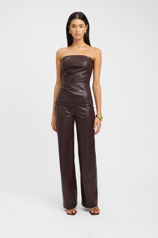 product Phoenix Rouched Top Kookai Fitted Asymmetry Sleeveless Womens-Blouse 