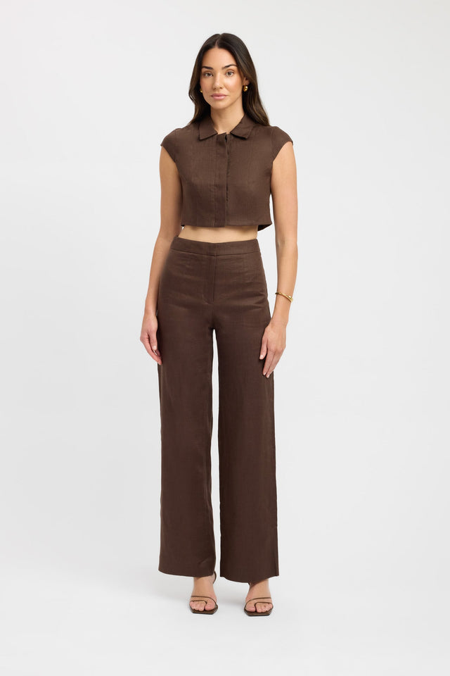 side Palm Staple Pant Kookai Wide-leg High-rise black womens-regular-pants 