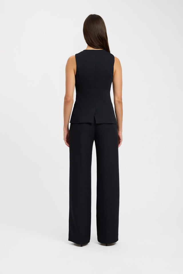 back Oyster Hook Crew Top Kookai Fitted Roundneck Sleeveless Womens-Blouse 
