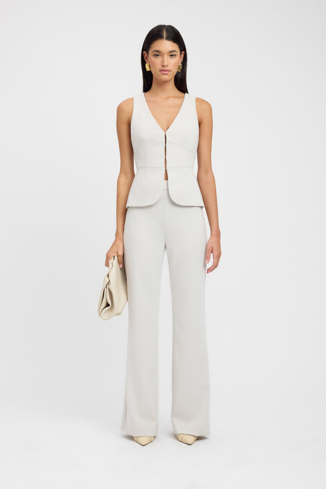 side Erika Top Kookai Fitted V-neck Sleeveless Womens-Blouse 