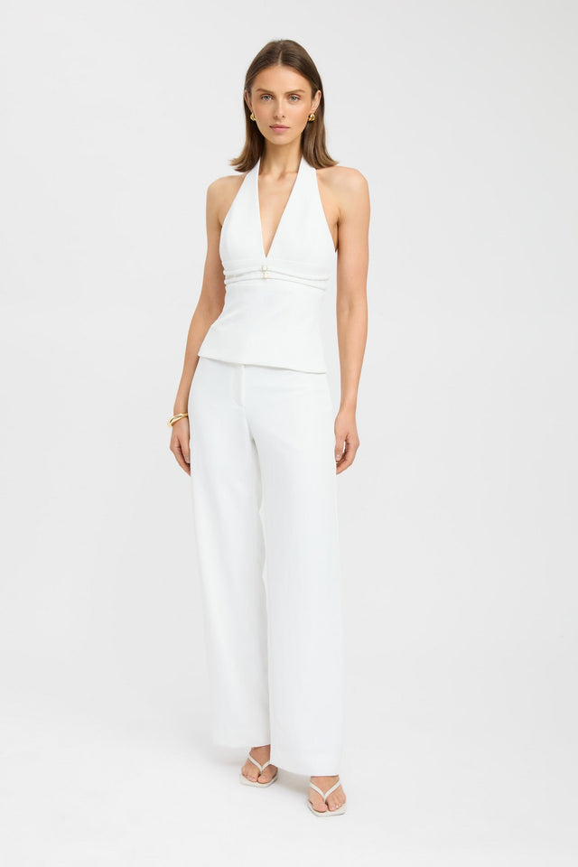 product Ariel Double Belt Top Kookai Fitted V-neck Sleeveless Womens-Blouse 