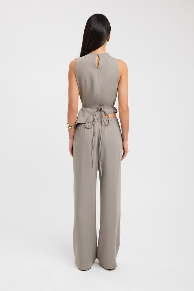 back Maria High Cowl Top Kookai Fitted Highneck Sleeveless Womens-Blouse 