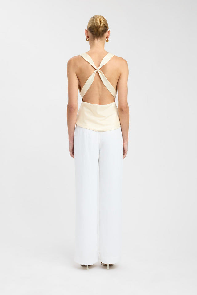 back Palermo Cowl Top Kookai Relaxed Cowlneck Sleeveless Womens-Blouse 