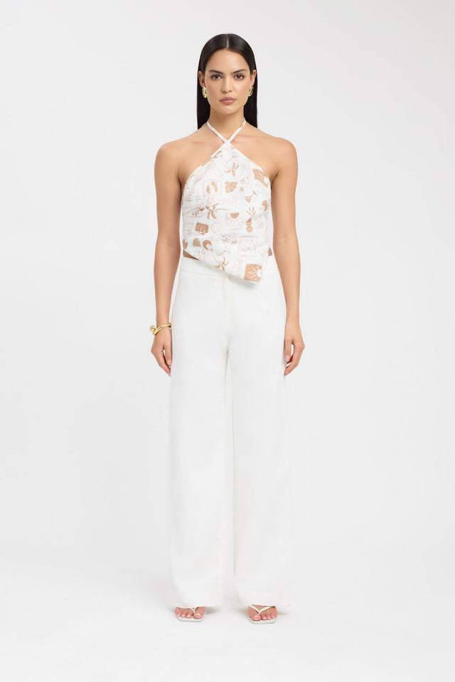 front Sandi Tie Top Kookai Fitted Sleeveless Womens-Blouse 