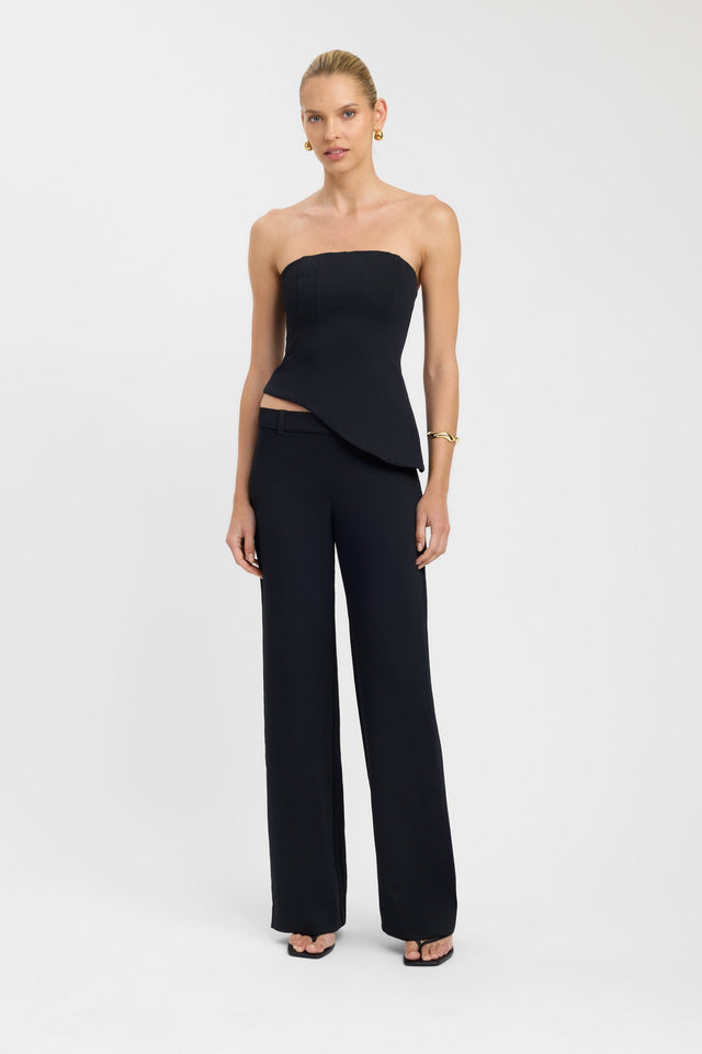 front Oyster Curve Corset Kookai Fitted Straight Sleeveless Womens-Blouse 