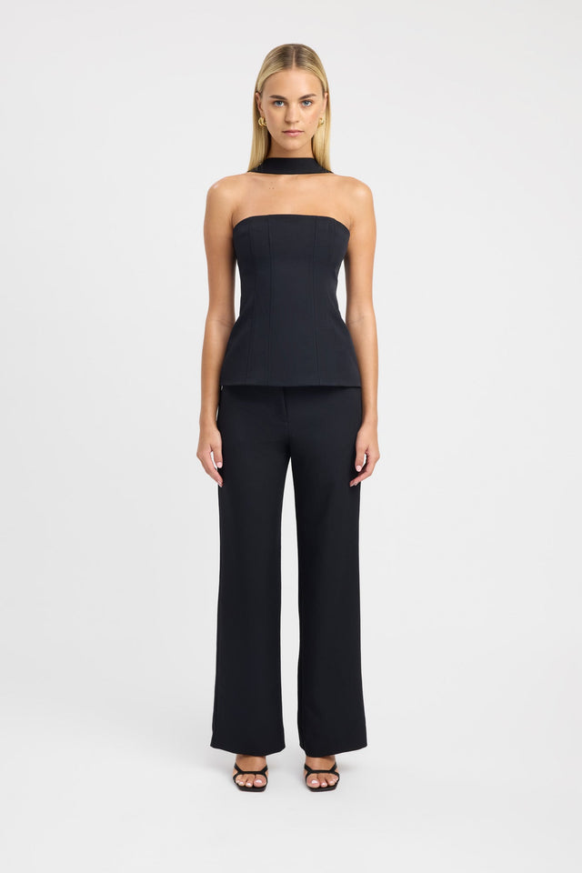 side Ariel Bodice Top Kookai Fitted Straight Sleeveless Womens-Blouse 