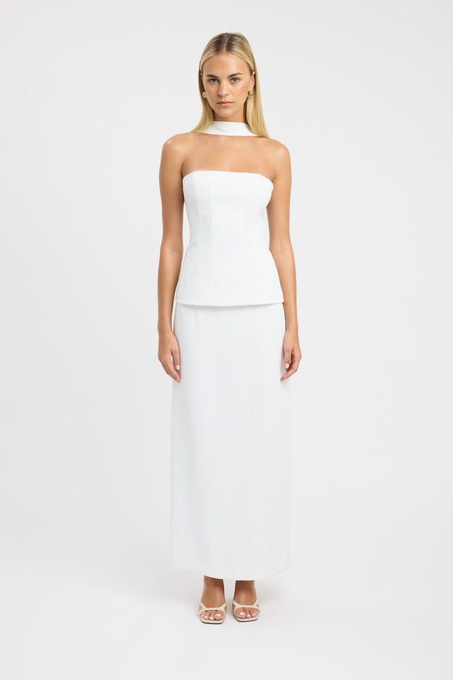 front Ariel Bodice Top Kookai Fitted Straight Sleeveless Womens-Blouse 