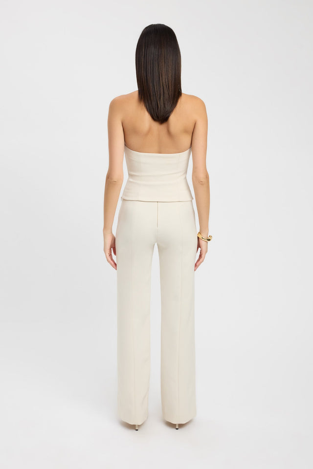 back Alto Low Cut Top Kookai Fitted Plungeneck Sleeveless Womens-Blouse 