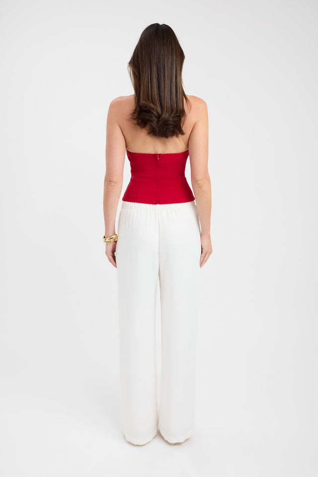 back Alto Low Cut Top Kookai Fitted Plungeneck Sleeveless Womens-Blouse 