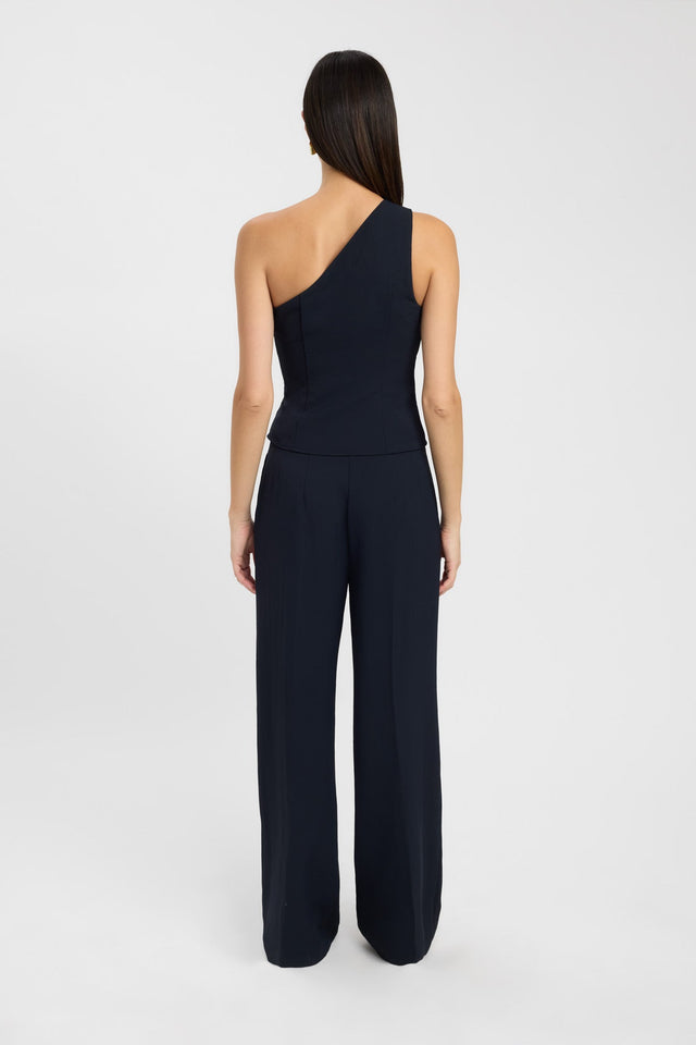 back Opal Knot Top Kookai Fitted Asymmetry Sleeveless Womens-Blouse 
