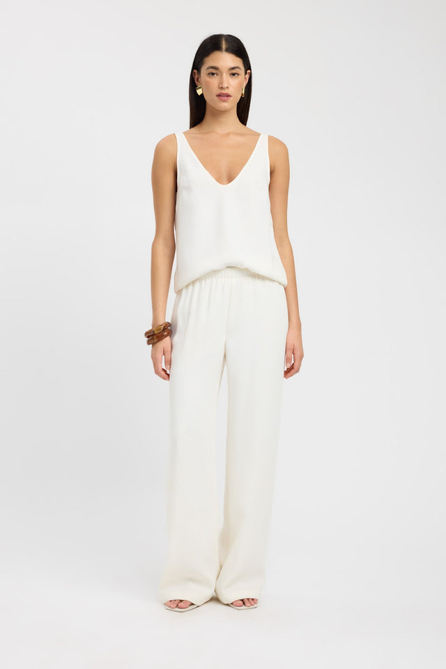 side Maria Cami Kookai Relaxed Plungeneck Sleeveless Womens-Blouse 