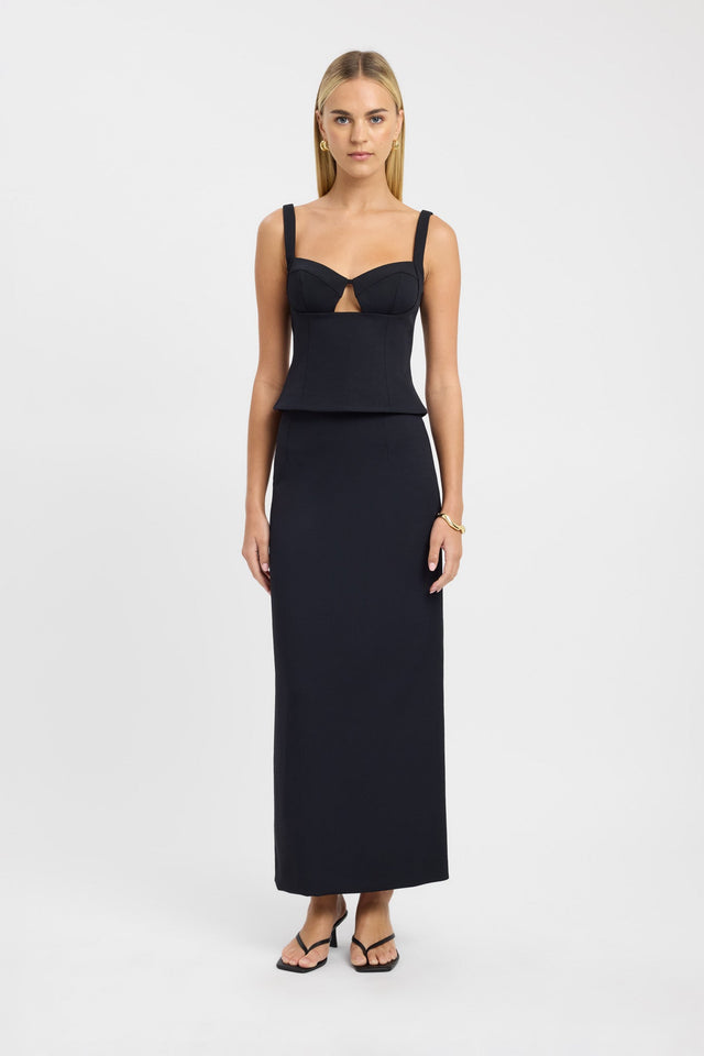 side Ariel Bra Top Kookai Fitted Sweetheart Sleeveless Womens-Blouse 