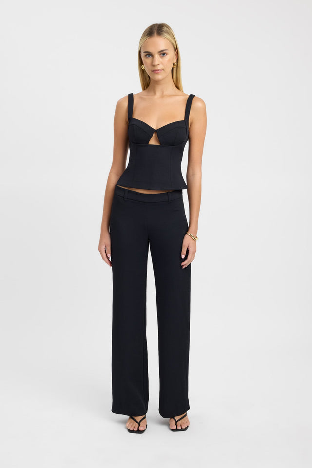 front Ariel Bra Top Kookai Fitted Sweetheart Sleeveless Womens-Blouse 