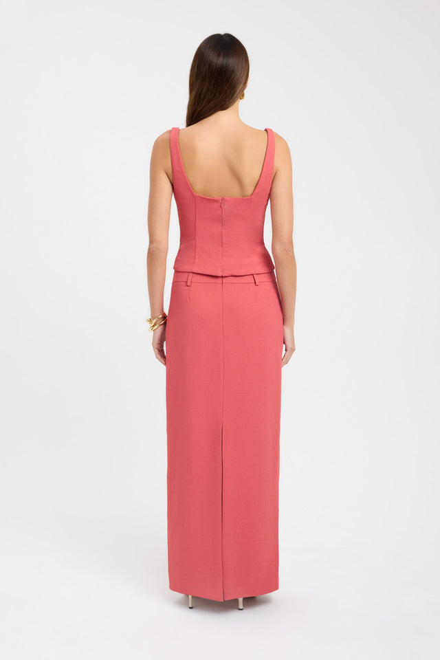 back Ariel Low Rise Maxi Skirt Kookai Straight Maxi beige womens-skirts 
