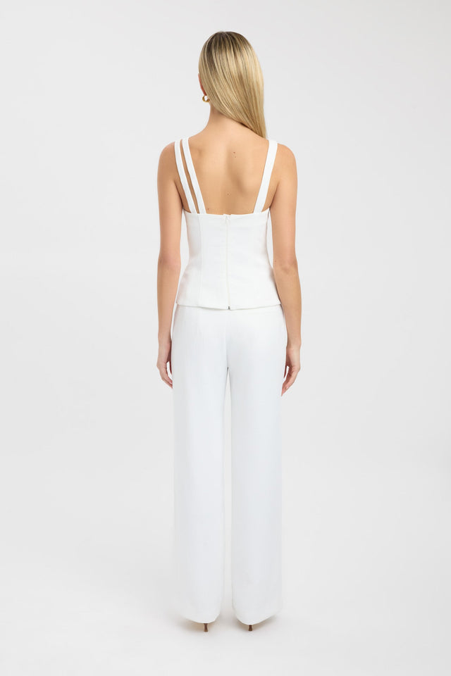 back Ariel D-Ring Top Kookai Fitted Asymmetry Sleeveless Womens-Blouse 