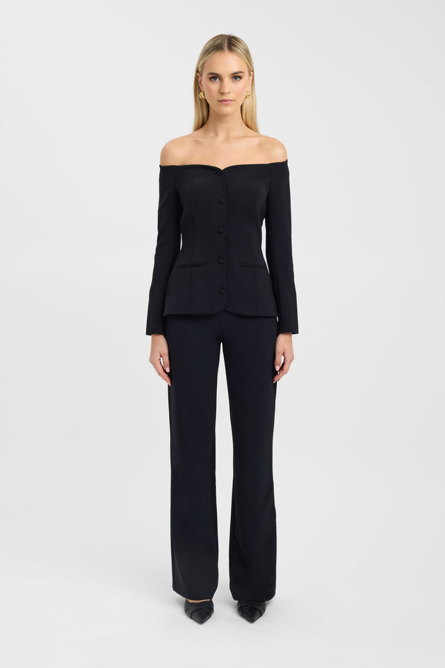 side Alto Curve Top Kookai Fitted Straight Long sleeve Womens-Blouse 