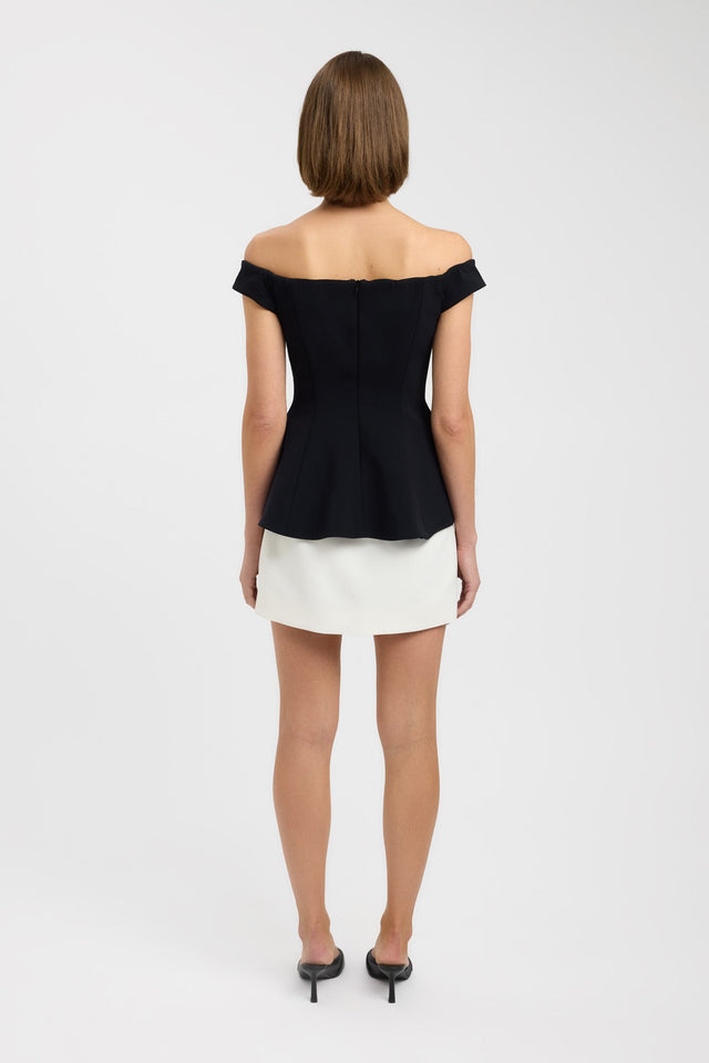 back Alto Flare Top Kookai Fitted Straight Short sleeves Womens-Blouse 