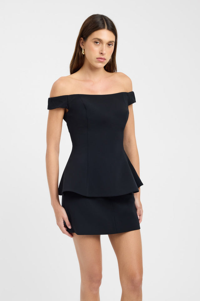 front Alto Flare Top Kookai Fitted Straight Short sleeves Womens-Blouse 