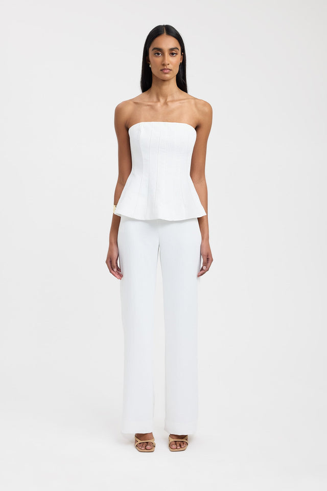 side Oyster Strapless Seam Top Kookai Fitted Straight Sleeveless Womens-Blouse 