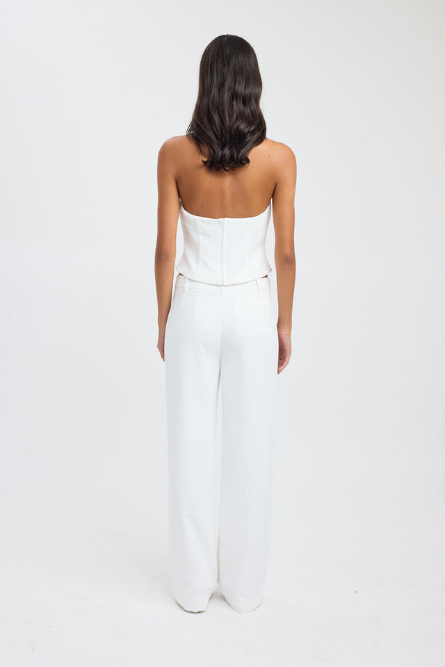 back Ariel Trim Top Kookai Fitted Asymmetry Sleeveless Womens-Blouse 