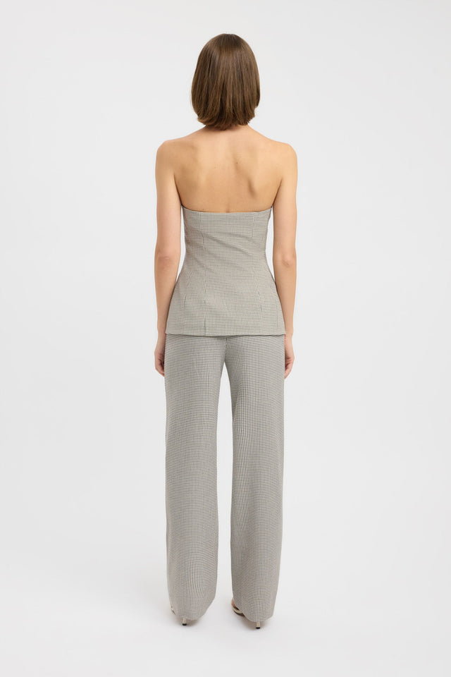 back Denver Strapless Button Top Kookai Fitted Straight Sleeveless Womens-Blouse 