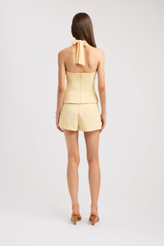 back Oyster Mesh Top Kookai Fitted Plungeneck Sleeveless Womens-Blouse 