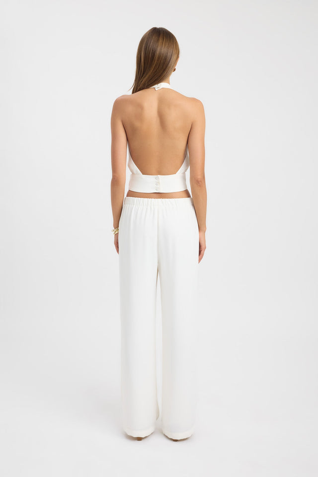 back Maria Top Kookai Fitted Cowlneck Sleeveless Womens-Blouse 