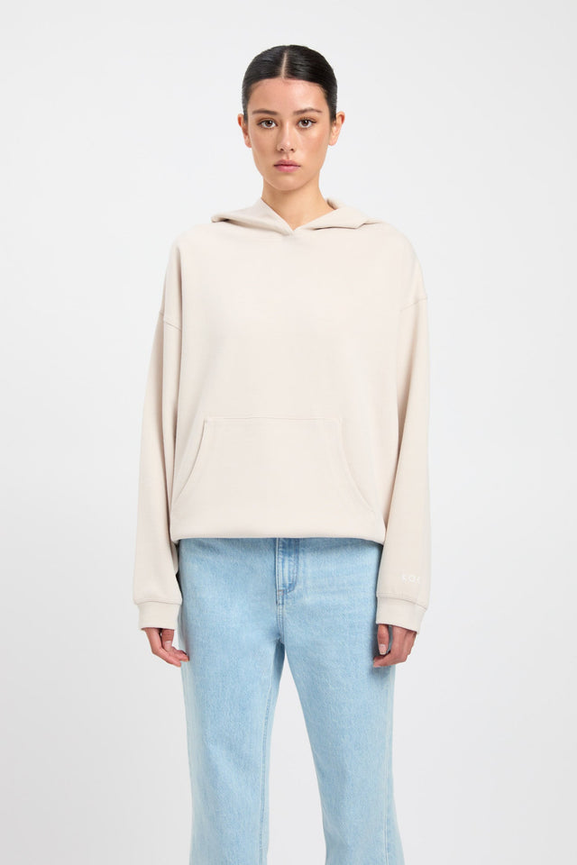 product Light Axel Hoodie Kookai Round neck Relaxed white womens-jumpers 