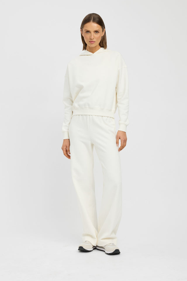 front Otis Hoodie Kookai V Neck Relaxed white womens-jumpers 