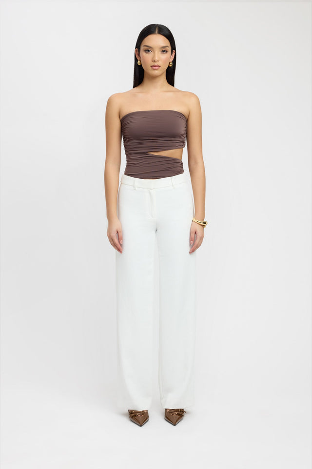 side Cece Strapless Top Kookai Fitted Straight Sleeveless Womens-Blouse 