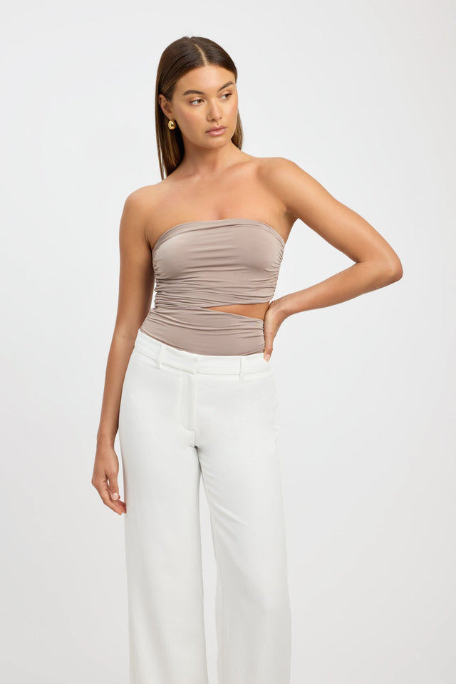 product Cece Strapless Top Kookai Fitted Asymmetry Sleeveless Womens-Blouse 