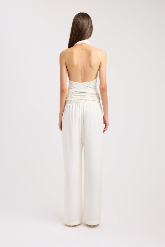 back Aria Top Kookai Straight Midi Fitted Cowlneck womens-dresses 