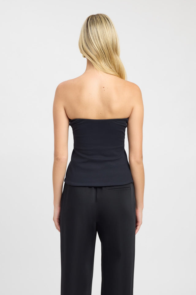 front Kalia Top Kookai Fitted Squareneck Sleeveless Womens-Blouse 