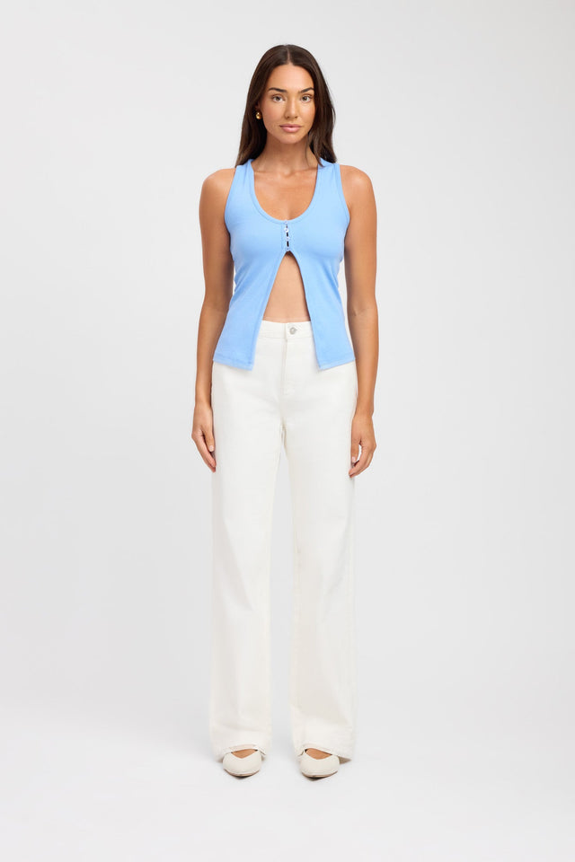 product Tasha Top Kookai Fitted Thick strap white womens-singlets 