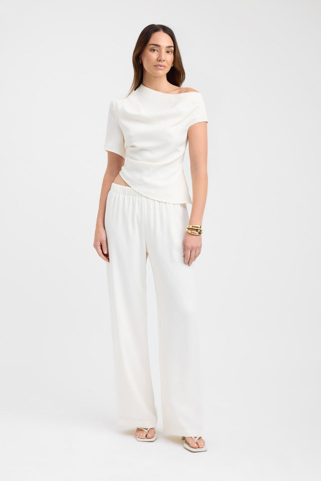 side Maria Asymmetric Top Kookai Relaxed Asymmetry Short sleeves Womens-Blouse 