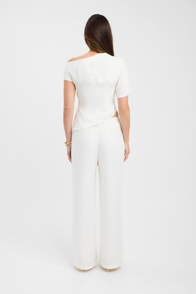back Maria Asymmetric Top Kookai Relaxed Asymmetry Short sleeves Womens-Blouse 