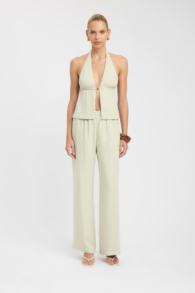 side Maria Elastic Pant Kookai Wide-leg High-rise brown womens-regular-pants 