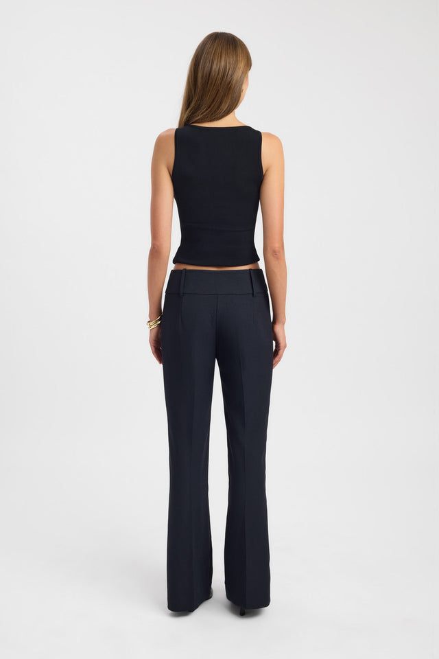 back Ariel Waistband Pant Kookai Regular High-rise black womens-regular-pants 