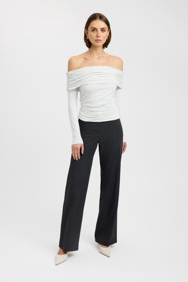 side Sienna Top Kookai Fitted Straight Long sleeve Womens-Blouse 
