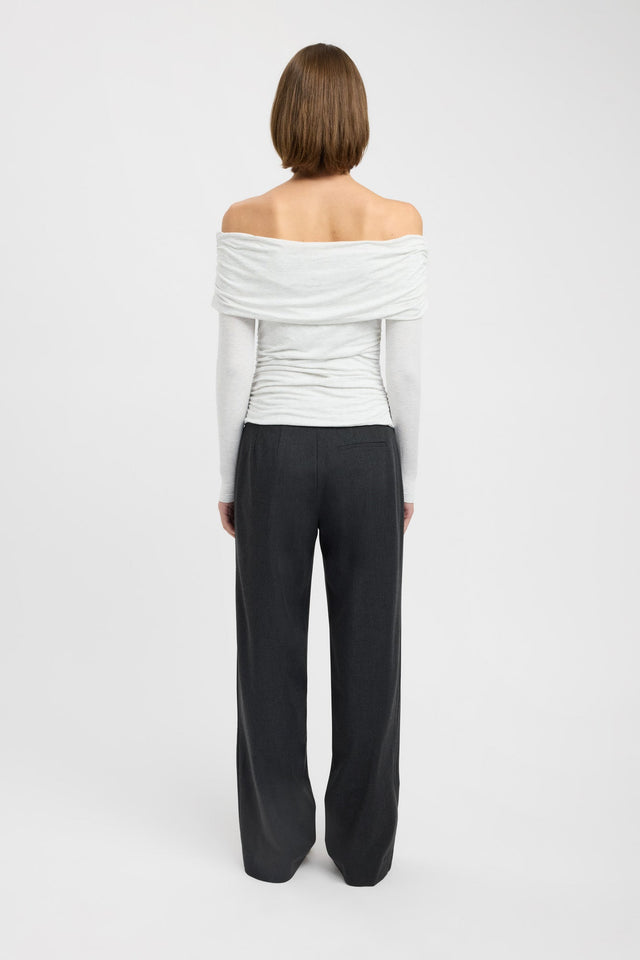 back Sienna Top Kookai Fitted Straight Long sleeve Womens-Blouse 