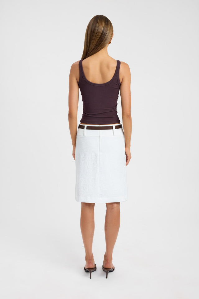 back Sienna Tank Kookai Fitted Scoopneck Sleeveless Womens-Blouse 