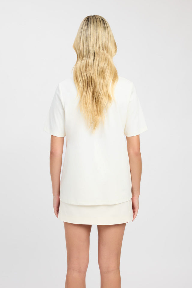 front Katalyst Branded Tee Kookai Relaxed Highneck Short sleeves Womens-Blouse 