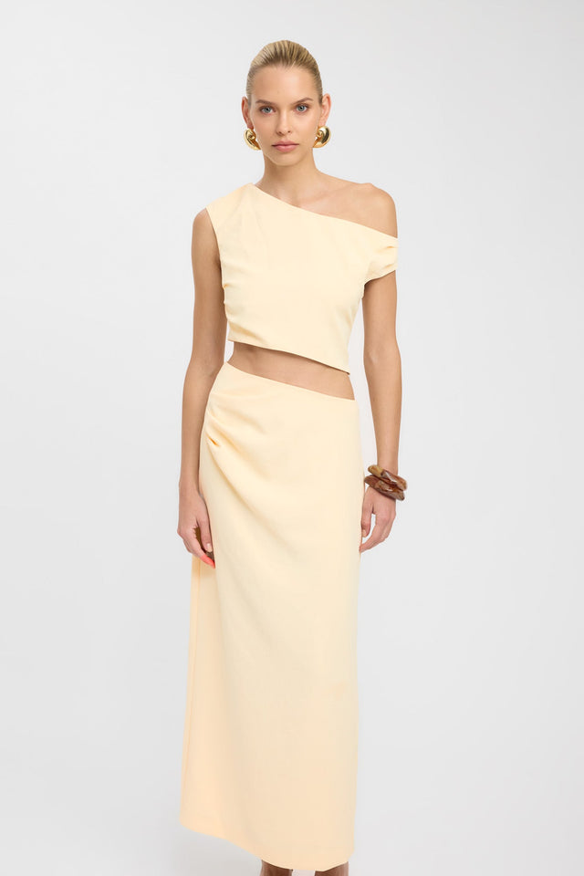side Opal Maxi Skirt Kookai Straight Maxi yellow womens-skirts 