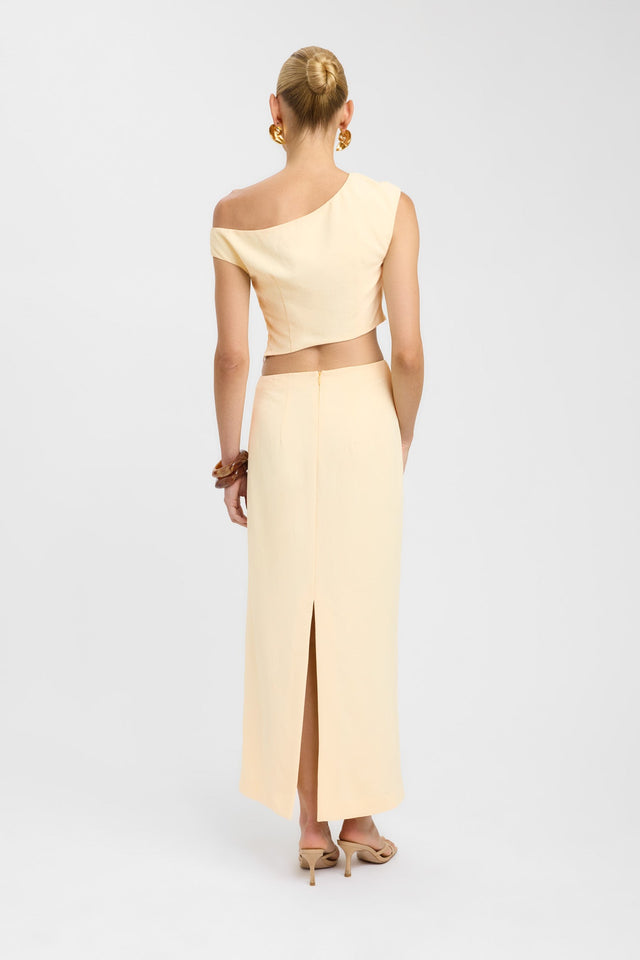back Opal Maxi Skirt Kookai Straight Maxi yellow womens-skirts 