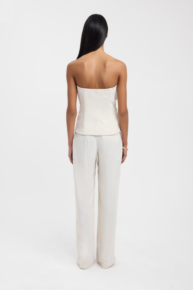 back Oslo Tuck Top Kookai Fitted Asymmetry Sleeveless Womens-Blouse 