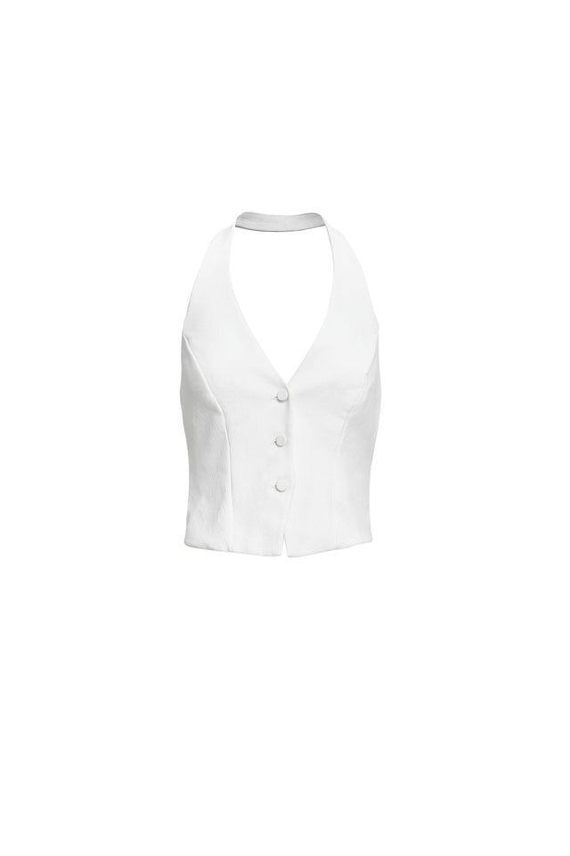 product Oyster Vest Top Kookai Fitted V-neck Sleeveless Womens-Blouse 